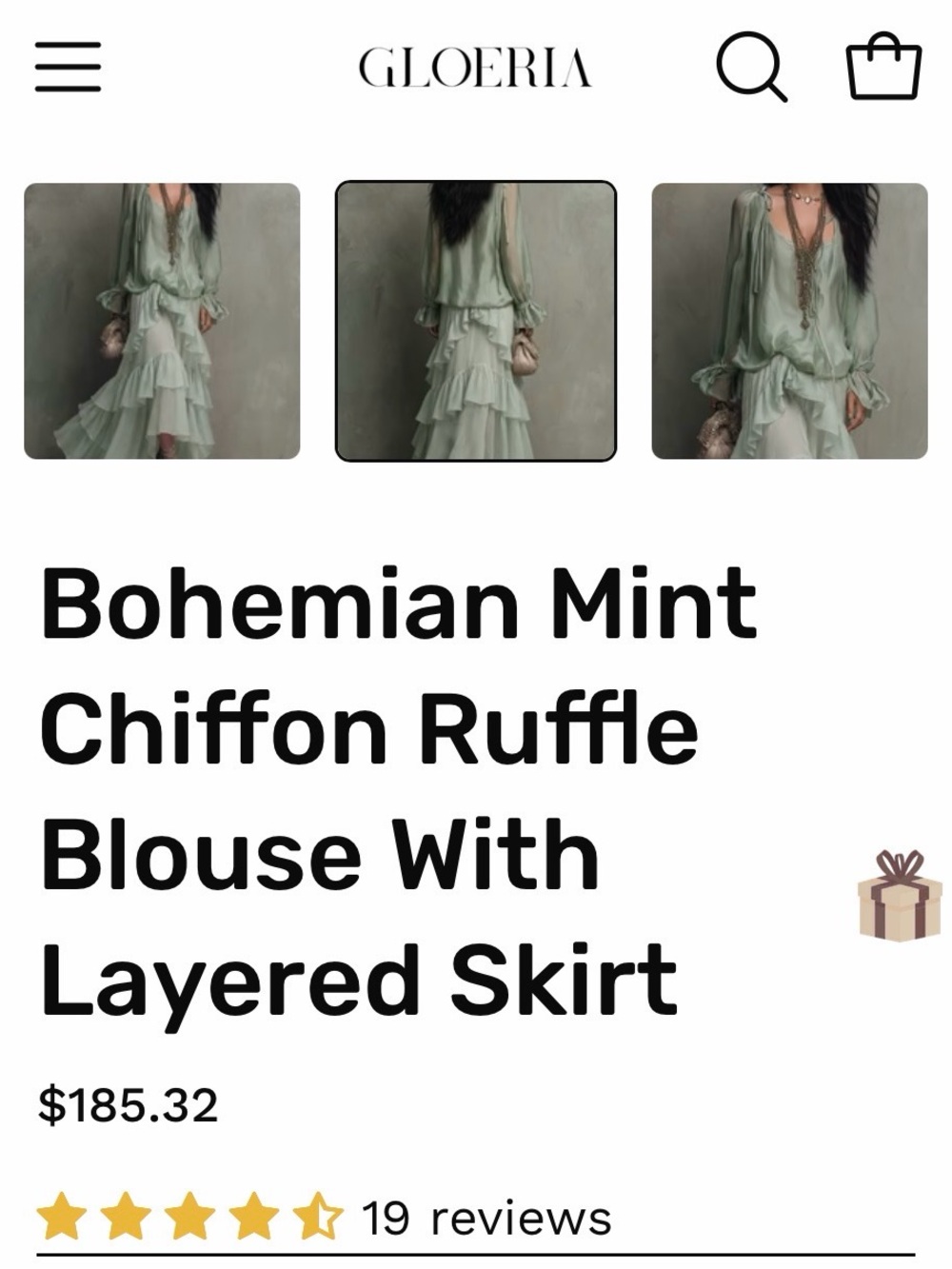 Mint Chiffon Ruffle Maxi Dress